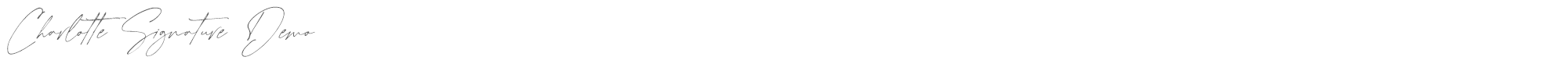 Sample characters Charlotte Signature Font